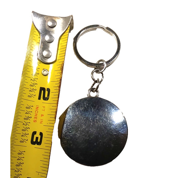 Jaguar Keychain Red Silver Tone Older Used Scratched Auto Car Transportation - Picture 4 of 4